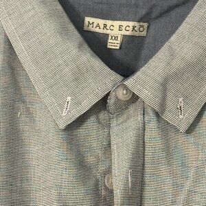 COPY - Marc Ecko Button-Down Shirt XXL – Gray Micro-Grid Pattern